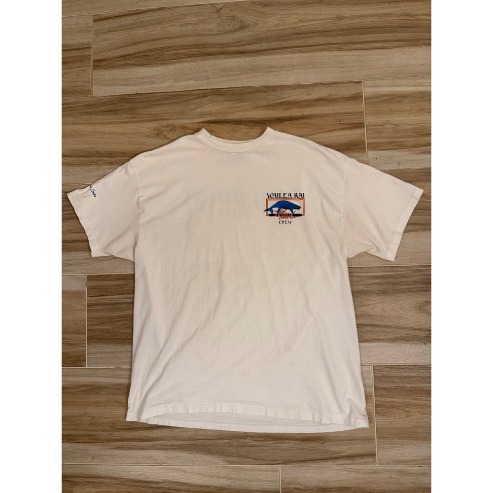 Vintage Hanes Fish of Molokini Maui‎ Hawaii T-Shirt White XL Whale Graphic